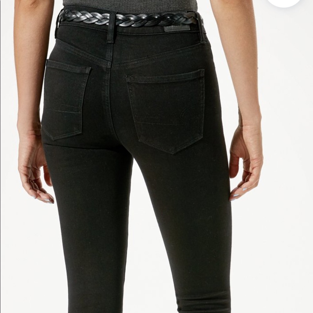 Dark Grey American Eagle Hi-Rise Jeggingd